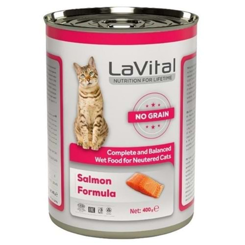 Lavital Sterilised Tahılsız Somonlu Kısır Kedi Konservesi 400 Gr