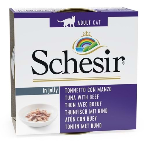 Schesir Ton Balıklı Sığır Etli Yaş Kedi Maması 85gr