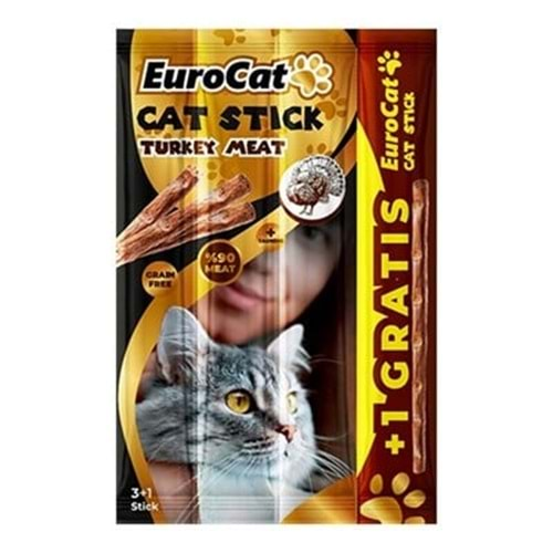 Eurocat Cat Stick Hindi Etli 3+1 / 4x5 Gr