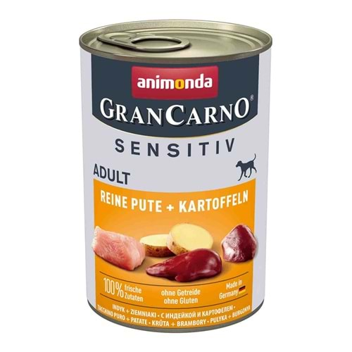 Animonda GranCarno Sensitive Adult Köpek Konservesi 400 Gr. (Hindi&Patates)