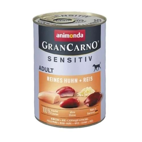 Animonda GranCarno Sensitive Adult Köpek Konservesi 400 Gr. (Tavuk&Pirinç)