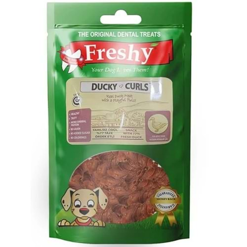 Freshy Ducky Curls Kıvrık Ördek Eti Köpek Ödülü