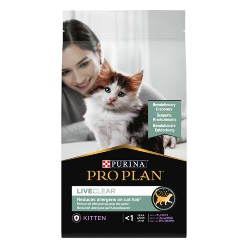 Pro Plan LiveClear Kitten Kedi Maması 1,4 Kg (Hindi)