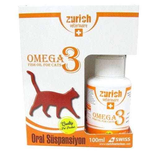 Zurich 100 ml Cat Omega-3 Balık Yağı Tüy Döküm Önleyici Tüy Sağlığı