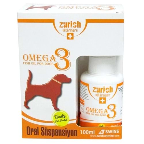 Zurich 100 ml Dog Omega-3 Balık Somon Yağı Tüy Döküm Önleyici Tüy Sağlığı