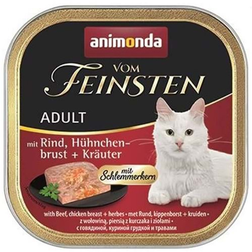 Animonda Wom Feinsten Gourmet Adult Konserve 100 Gr. (Sığır-Tavuk)