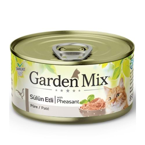 Garden Mix Kıyılmış Sülün Etli Tahılsız Yetişkin Kedi Konservesi 85gr