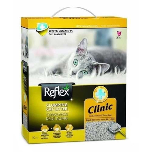 Reflex Klinik Aktif Carbonlu Kedi Kumu 10 Lt (Sarı)