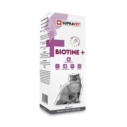 Supravet Biotine Kediler için Tüy Sağlığı Multi Vitamin Damlası 100 ML