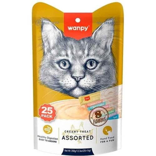 Wanpy Karışık Sıvı Kedi Ödülü 25*14gr