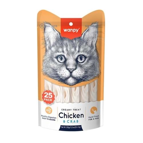 Wanpy Tavuklu ve Yengeçli Krema Kedi Ödülü 25x14gr