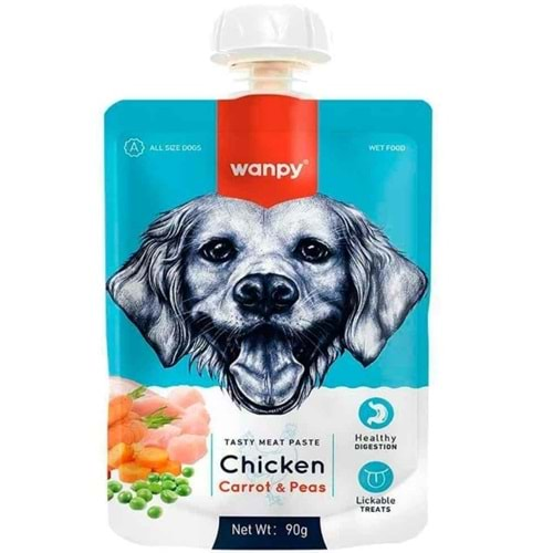 Wanpy Taze Tavuklu&Havuçlu Köpek Et Ezmesi 90 gr kutu