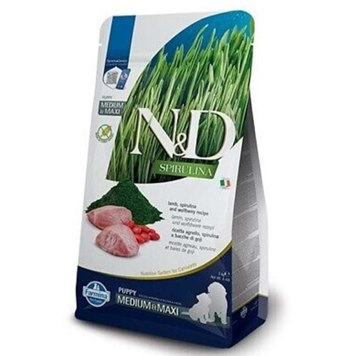 N&D Spirulina M/Maxi Puppy Köpek Maması 2 Kg (Kuzu)