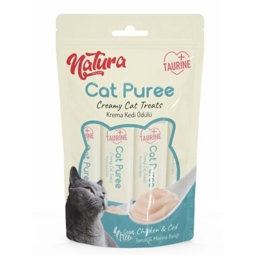 Natura Cat Pure Cod&Chiken Kedi Ödülü 5x12 Gr.