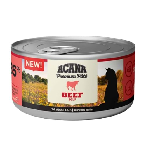 Acana Premium Pate Kedi Konservesi 85 Gr. (Sığır Etli)