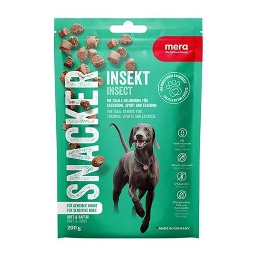 Mera Snacker Tahılsız Insekt Yumuşak Köpek Ödülü 200 Gr. (Larva)
