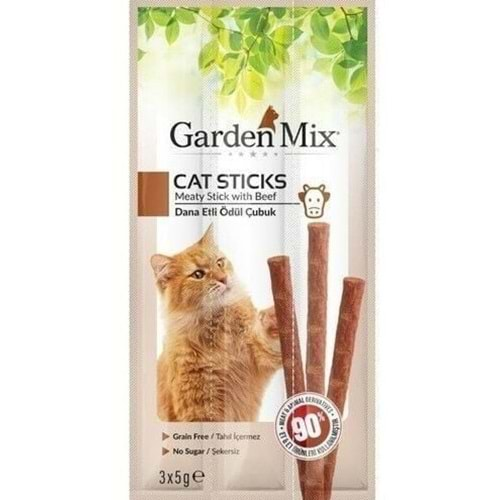 GardenMix Dana Etli Tahılsız Kedi Ödül Çubuğu 15gr(3'lü)