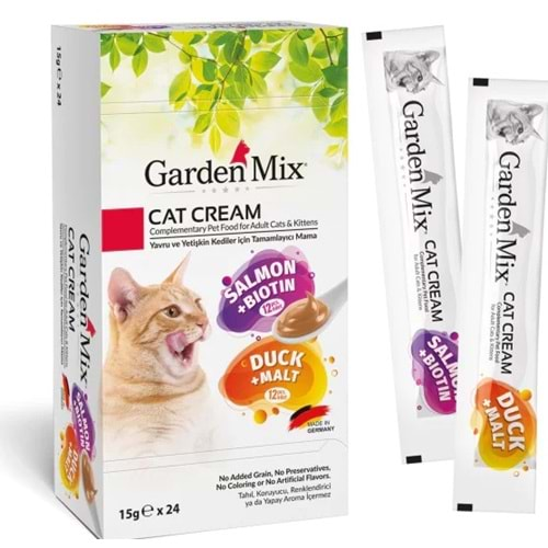 Garden Mix Somonlu ve Ördekli Sıvı Kedi Ödülü 15 Gr.