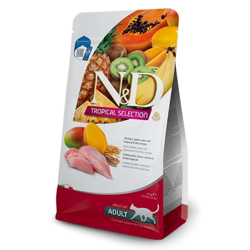 N&D Tropical Adult Kedi Maması 1,5 Kg (Tavuk)