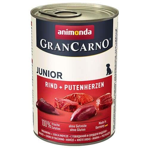 Animonda GranCarno Junior Köpek Konservesi 400 Gr. (Sığır Etli&Hindi Yüreği)