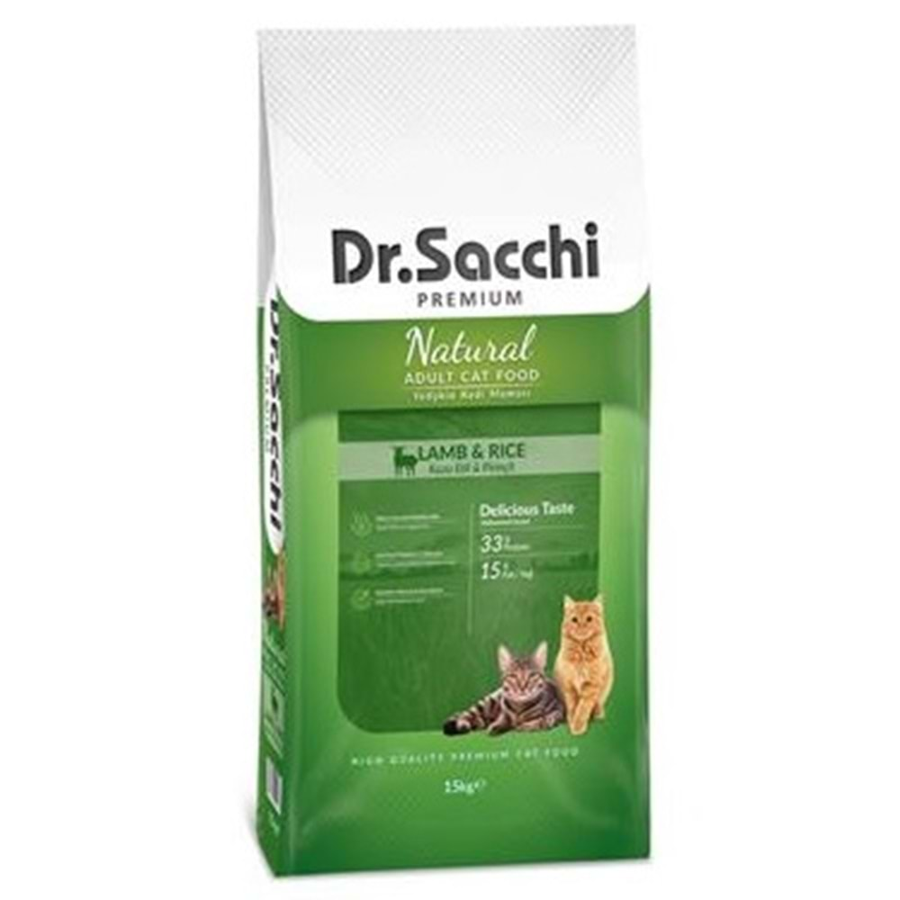 Dr. Sacchi Adult Kedi Maması 1 Kg (Kuzu)