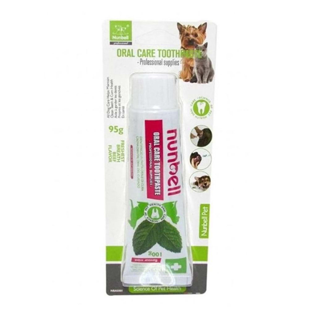 Nunbell Naneli Kedi Köpek Diş Macunu 95gr