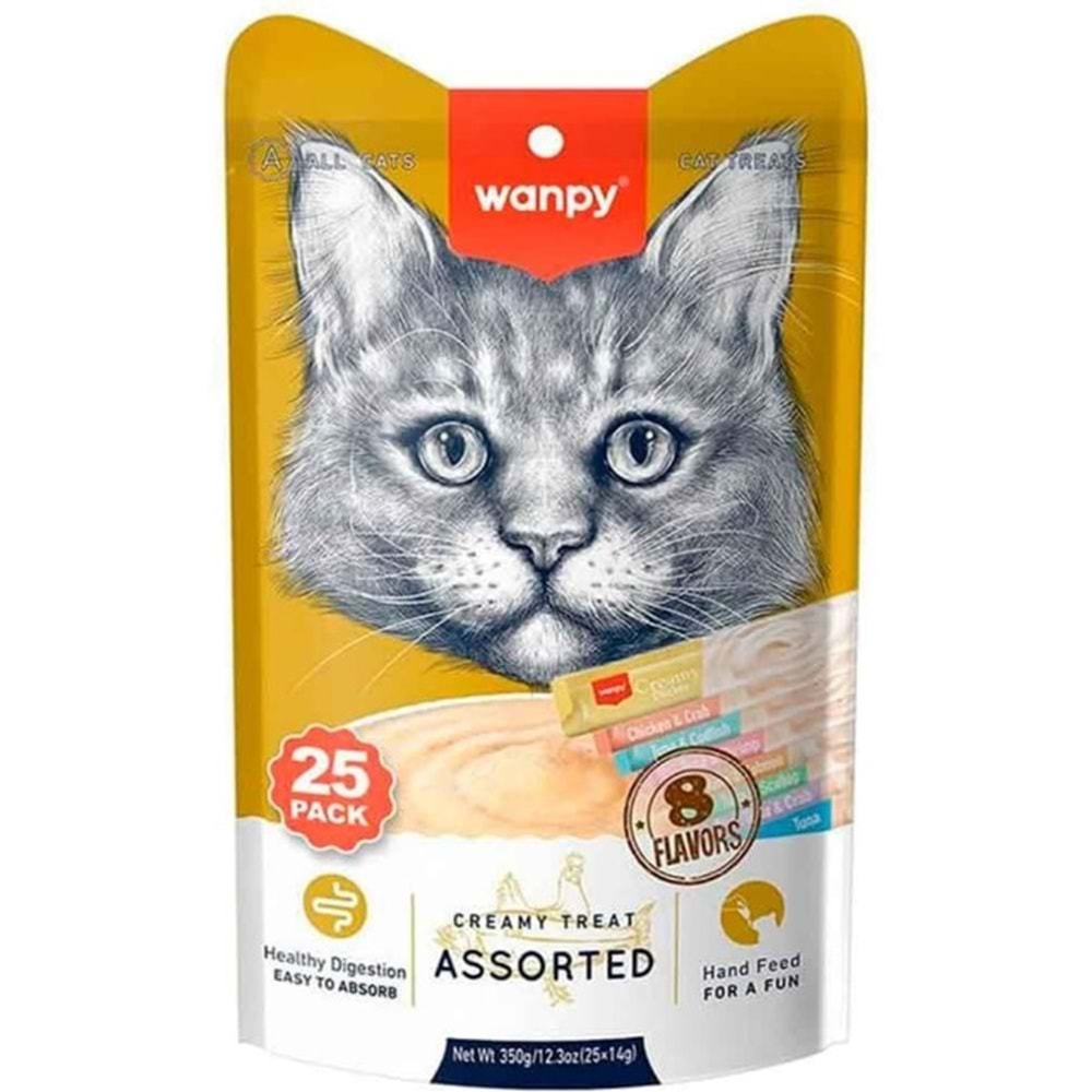 Wanpy Karışık Sıvı Kedi Ödülü 25*14gr