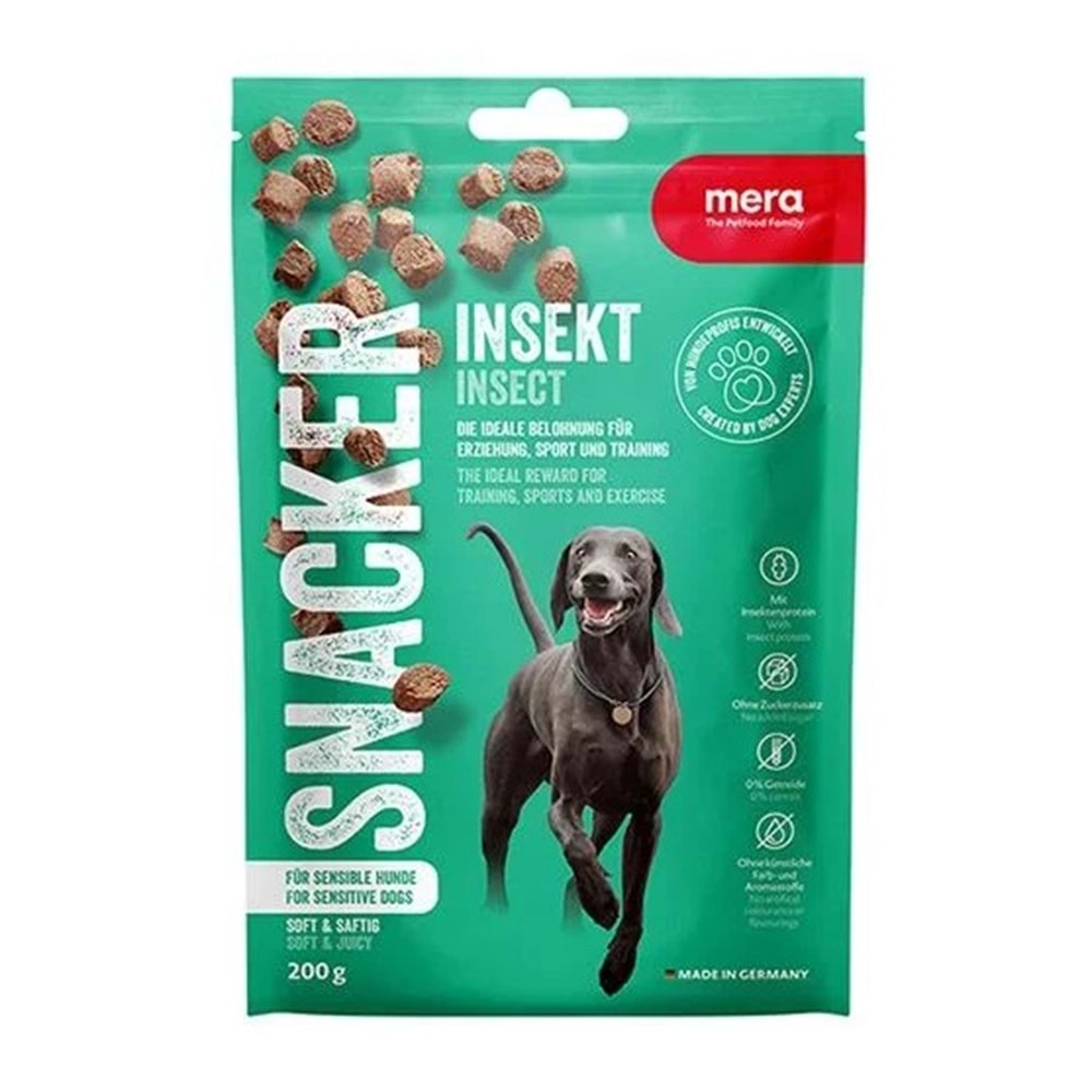 Mera Snacker Tahılsız Insekt Yumuşak Köpek Ödülü 200 Gr. (Larva)